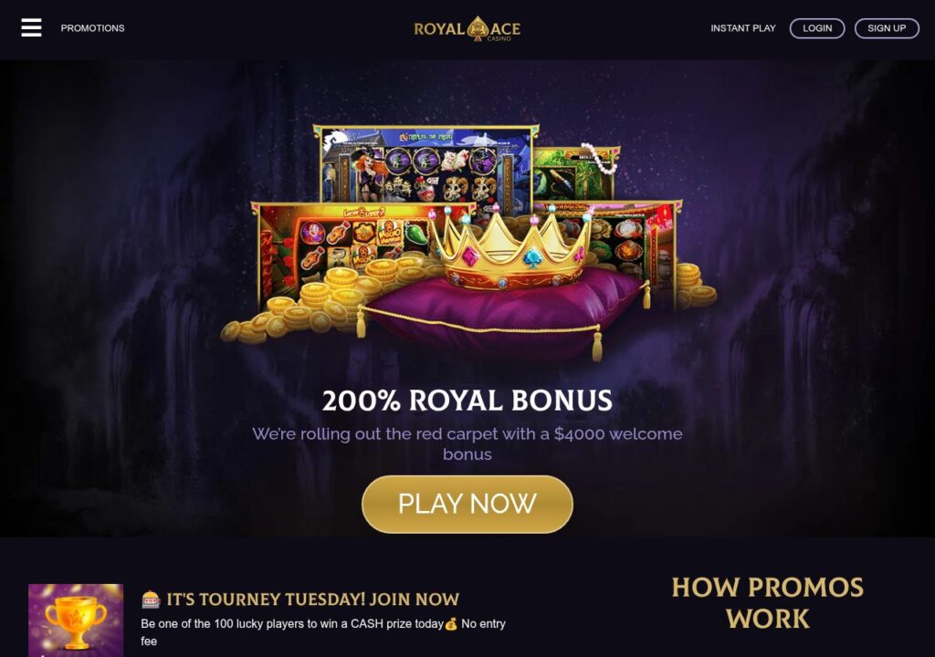 Royal Ace Casino bonuses and promotions page